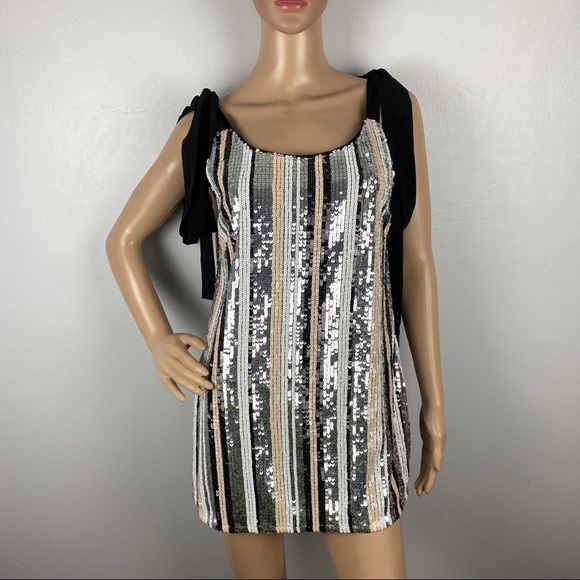 NBD REVOLVE SEQUIN MINI SLIP DRESS - Picture 2 of 12